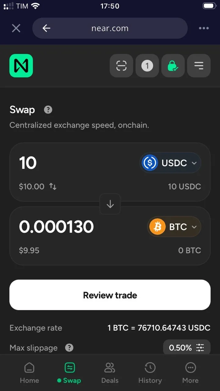 Confidential BTC Swap